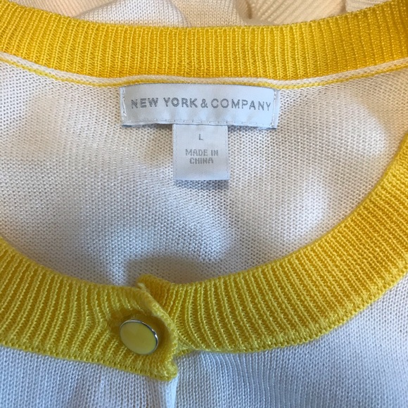 New York & Company Retro Style Sweater Cardigan L - Picture 5 of 8